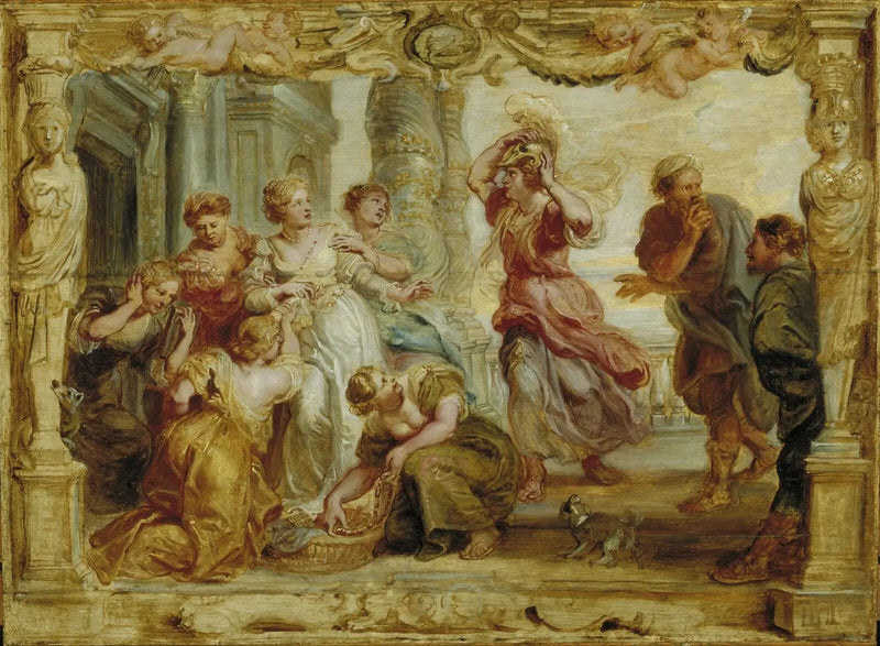 Achille anerkendt blandt Lycomède's piger - Peter Paul Rubens