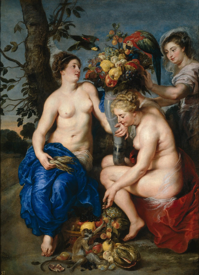 Cérès og to nymfer - Peter Paul Rubens