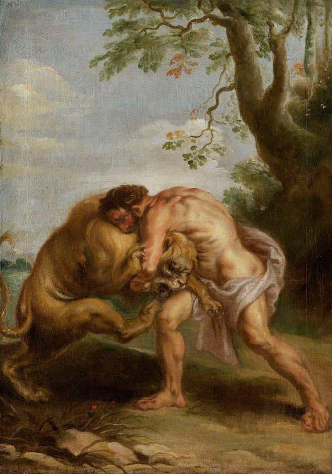 Herkules og Nemea-løven - Peter Paul Rubens