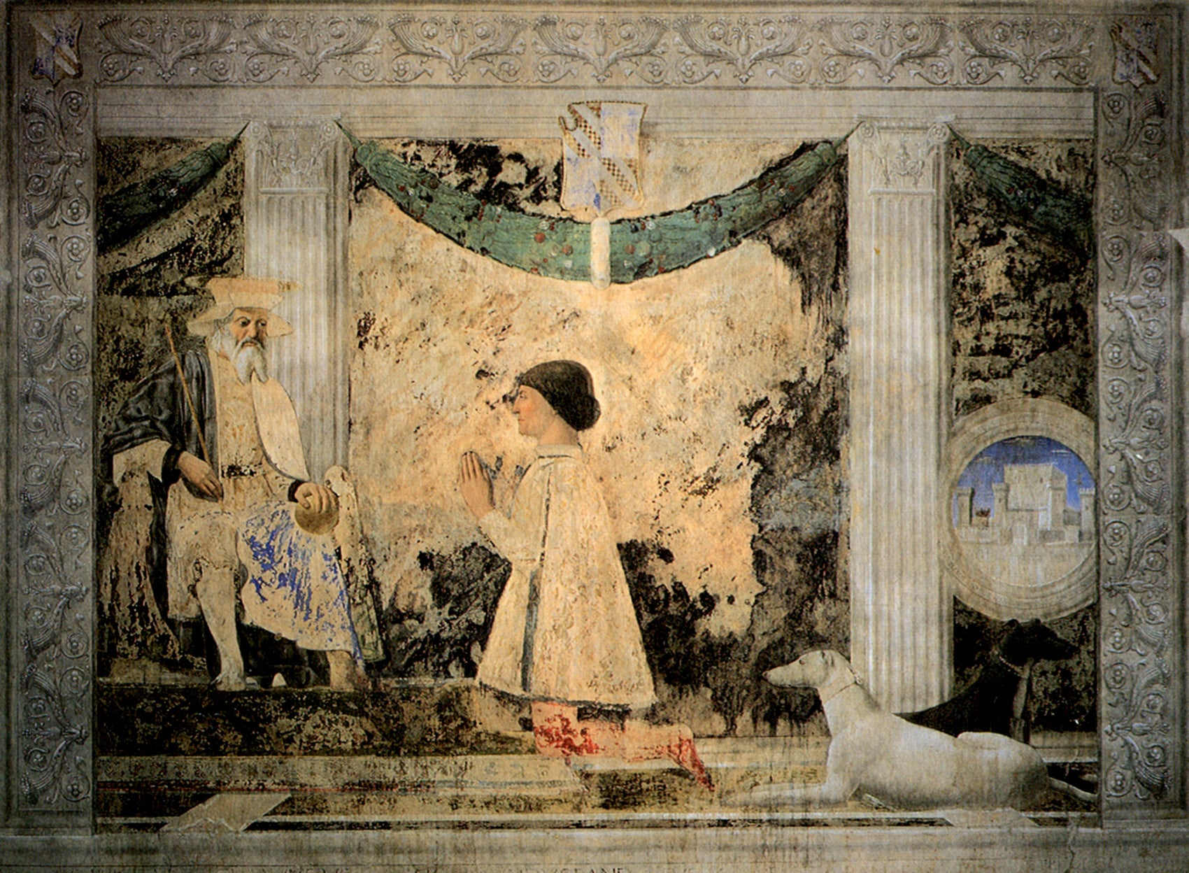 Sigismondo Pandolfo Malatesta en prière devant saint Sigismond - Piero della Francesca