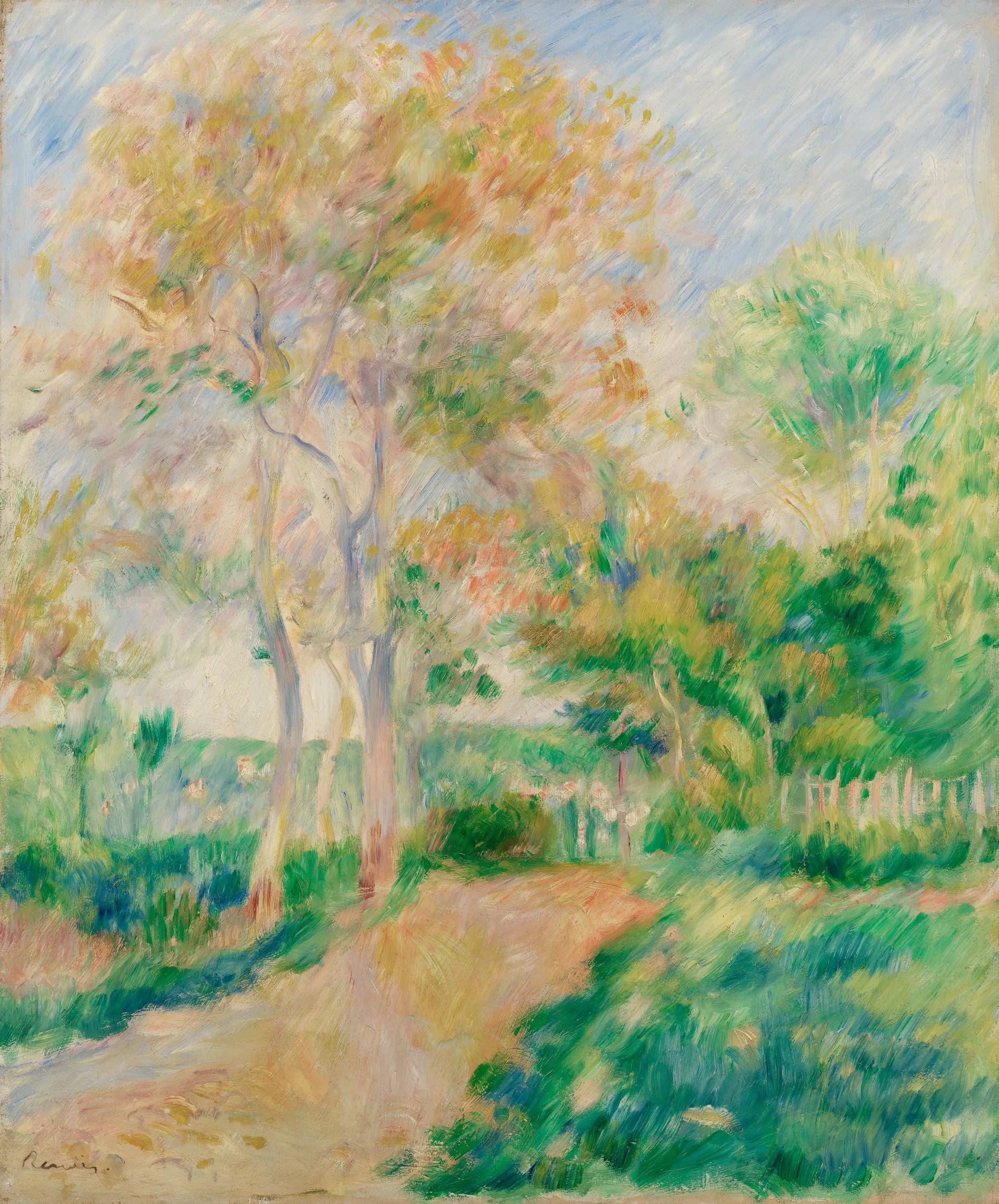 Reproduction du tableau « Paysage d'automne - Pierre-Auguste Renoir » par Alpha Reproduction en peinture à l’huile