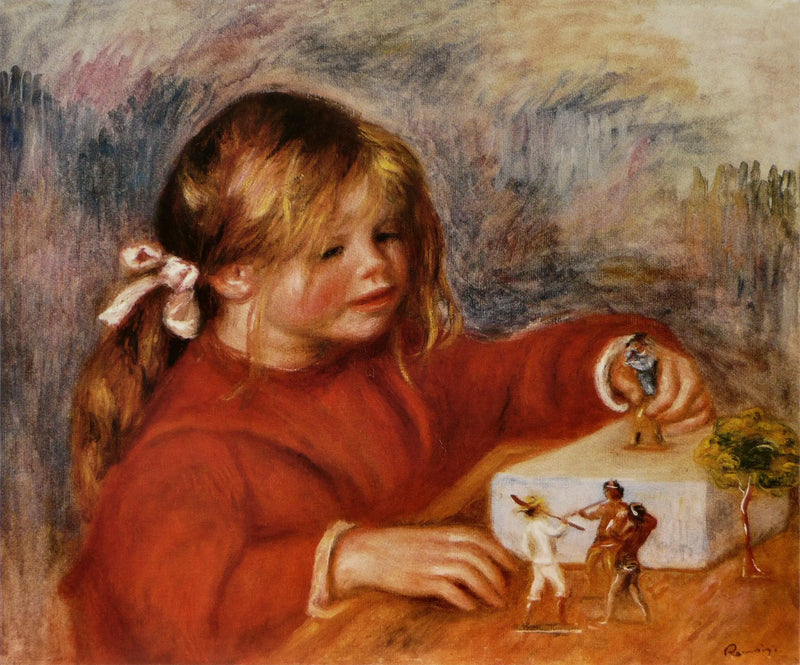 Claude Renoir spiller - Pierre-Auguste Renoir