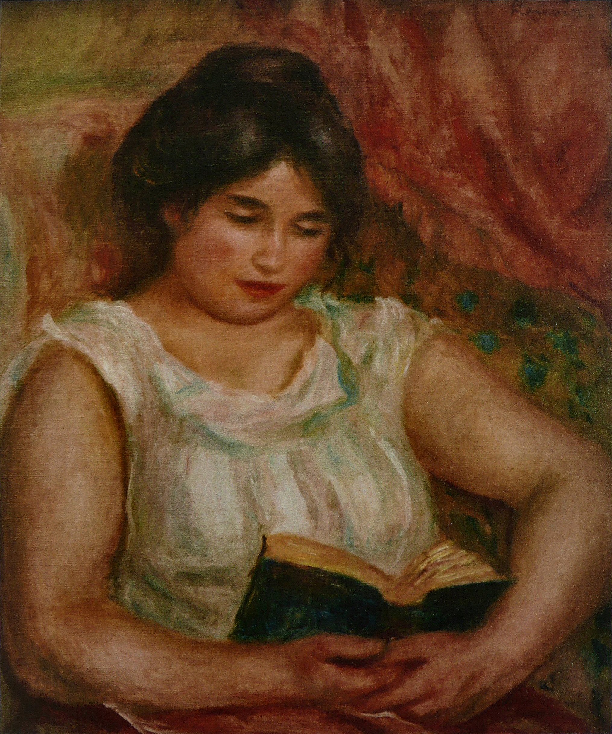 Reproduction du tableau « Gabrielle Lisant - Pierre-Auguste Renoir » par Alpha Reproduction en peinture à l’huile