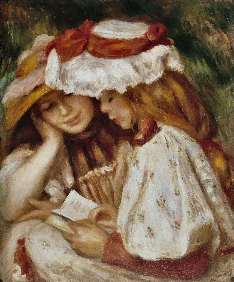To piger læser - Pierre-Auguste Renoir