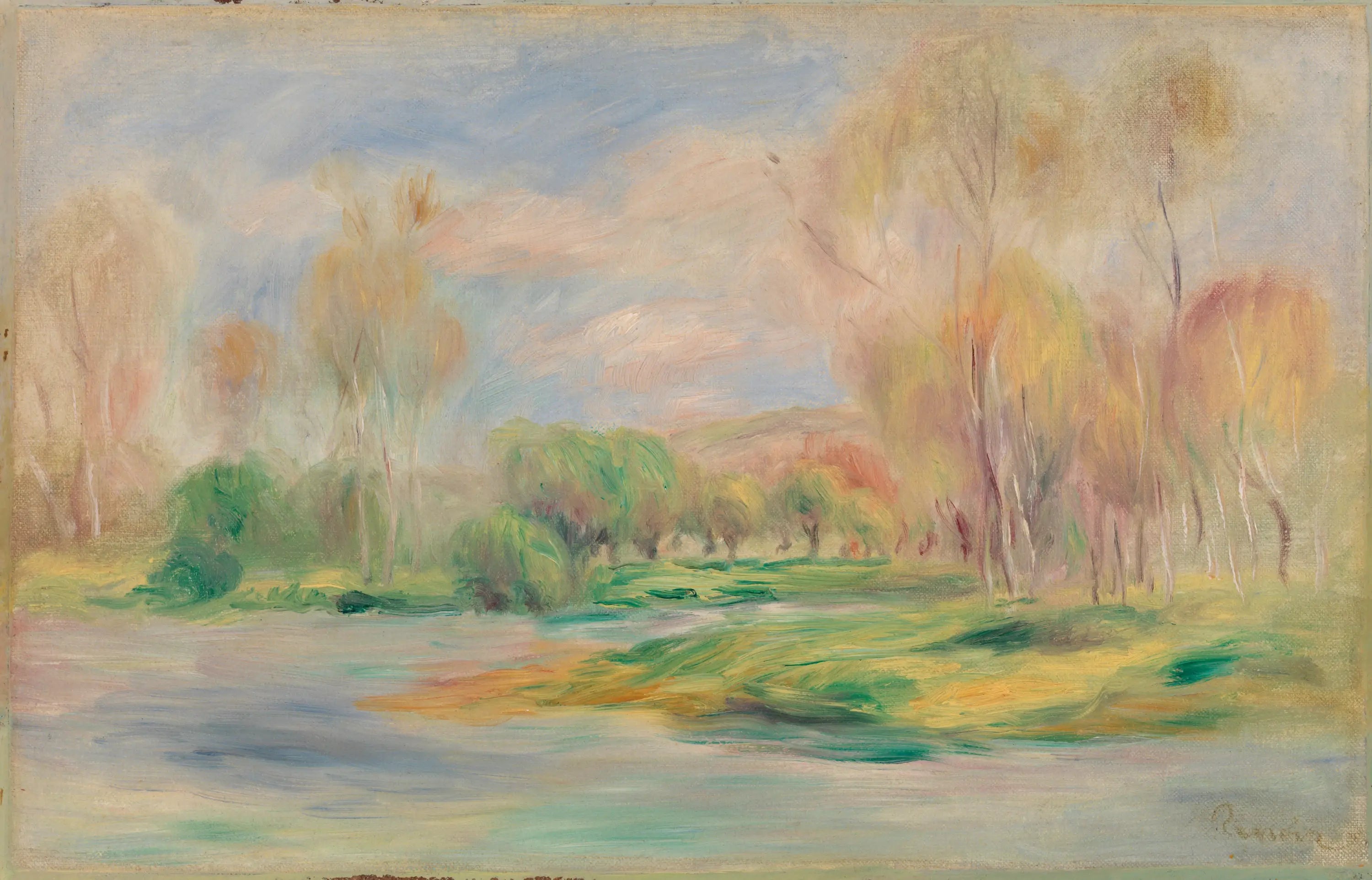 Reproduction du tableau « Paysage - Pierre-Auguste Renoir » par Alpha Reproduction en peinture à l’huile