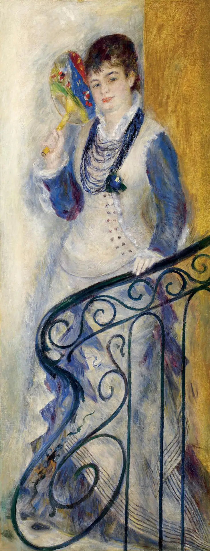 Reproduction du tableau « Femme sur un escalier - Pierre-Auguste Renoir » par Alpha Reproduction en peinture à l’huile