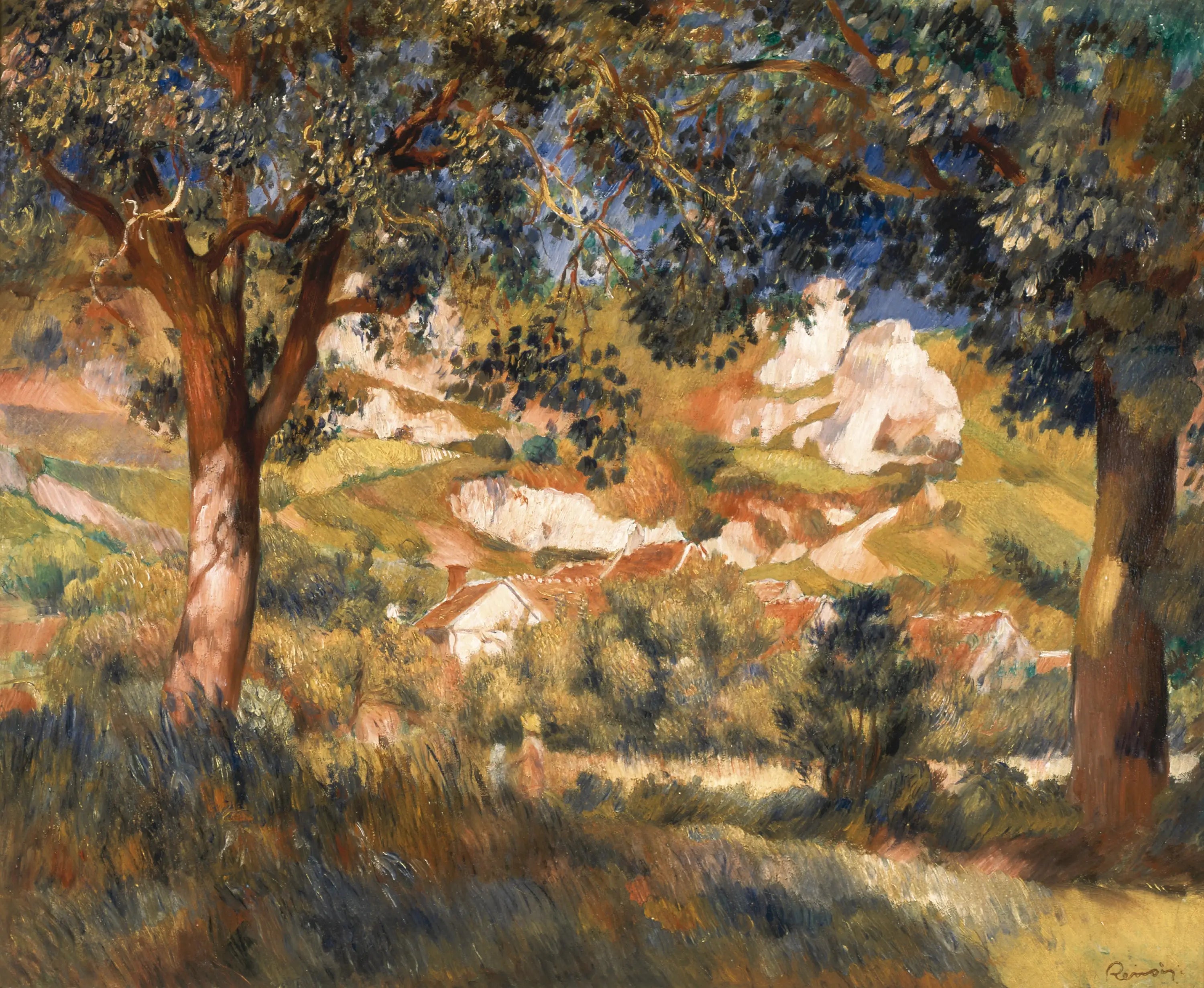 Reproduction du tableau « Paysage à La Roche-Guyon - Pierre-Auguste Renoir » par Alpha Reproduction en peinture à l’huile