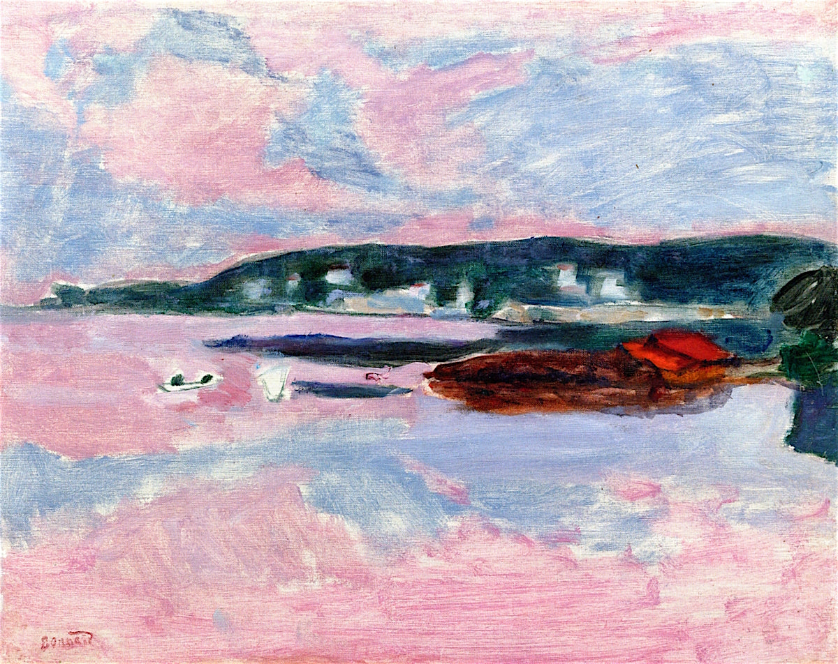 Reproduction du tableau « BORD DE MER AUX TOITS ROUGES (ÉTUDE) - Pierre Bonnard » par Alpha Reproduction en peinture à l’huile