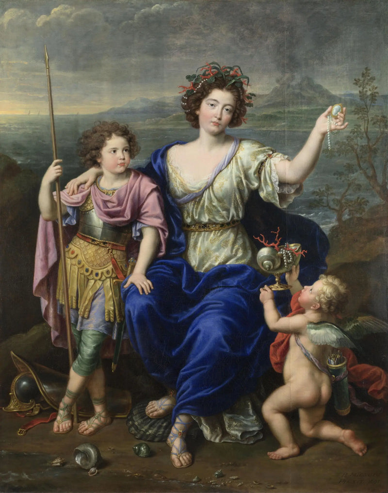 Marquise de Seignelay og to af hendes sønner - Pierre Mignard