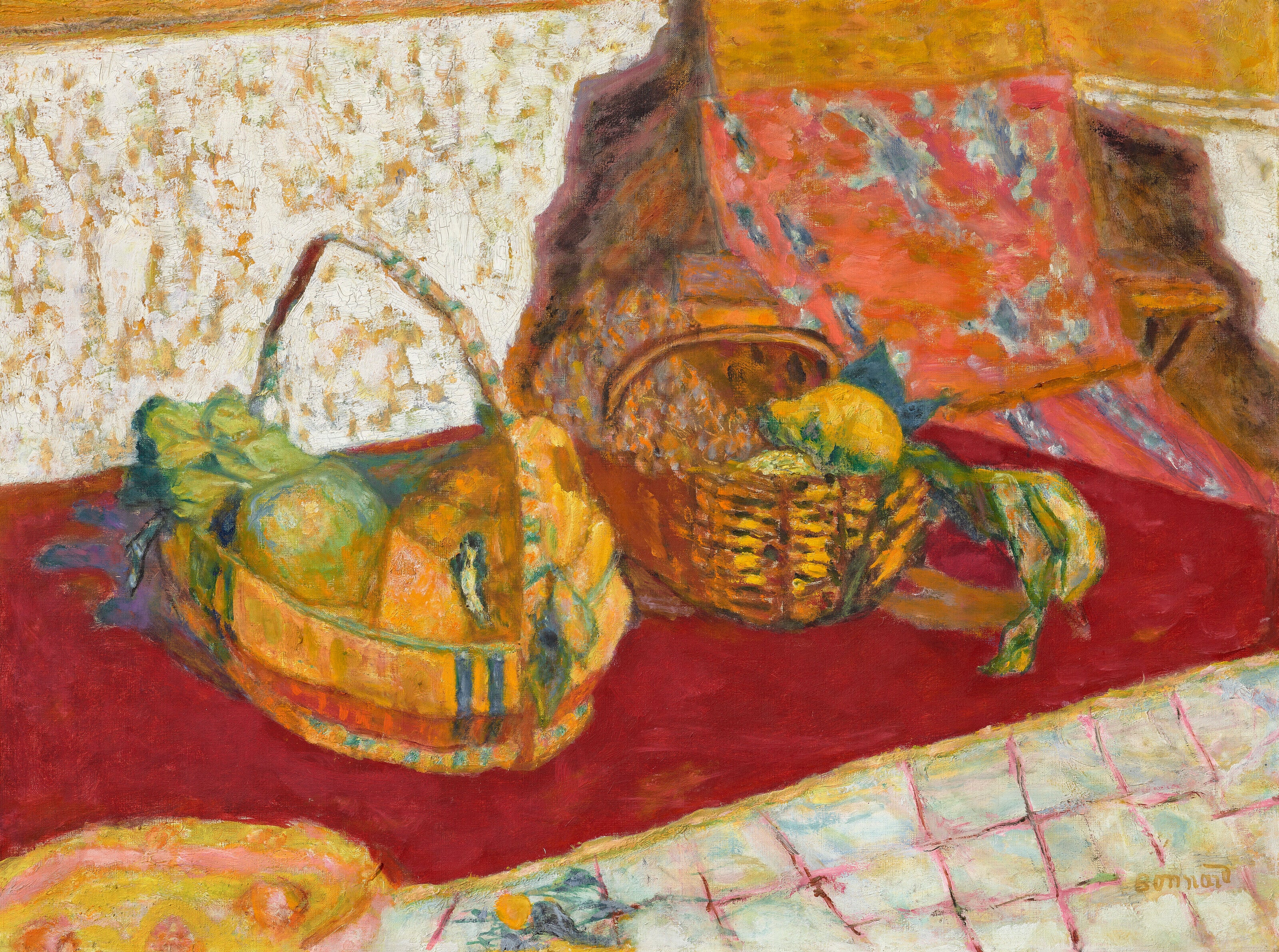 Reproduction du tableau « Deux corbeilles de fruits - Pierre Bonnard » par Alpha Reproduction en peinture à l’huile