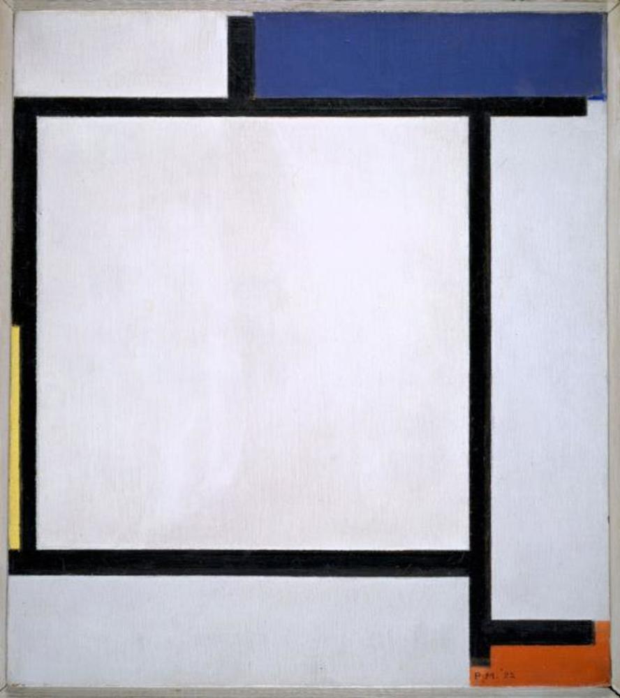 Reproduction du tableau « Composition avec du bleu, du noir, du jaune et du rouge - Piet Mondrian » par Alpha Reproduction en peinture à l’huile