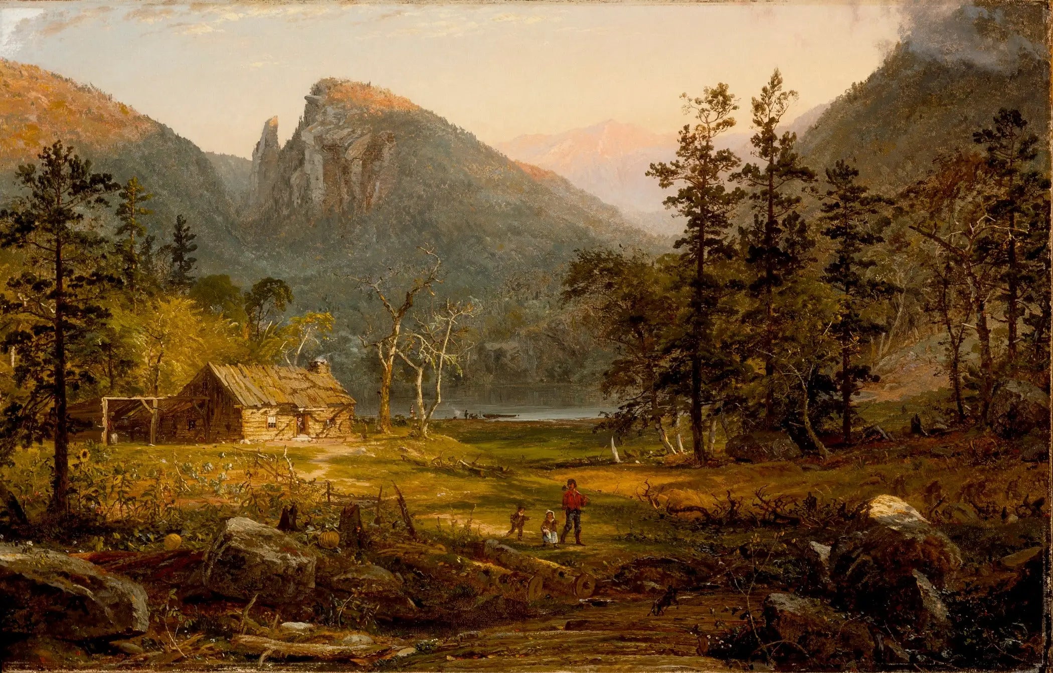 Maison du pionnier Eagle Cliff Montagnes Blanches - Jasper Francis Cropsey - Alpha Reproduction