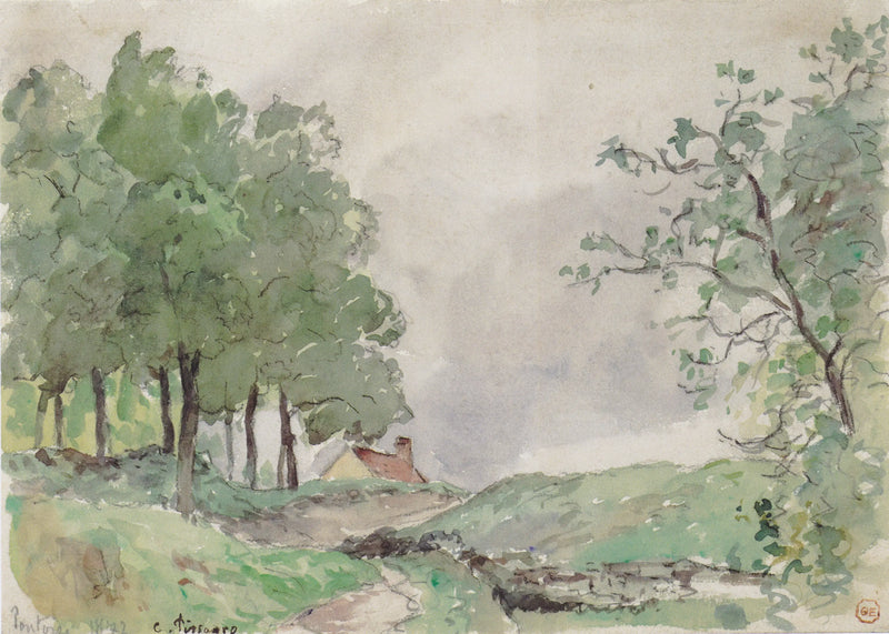 Landskab ved Pontoise - Camille Pissarro