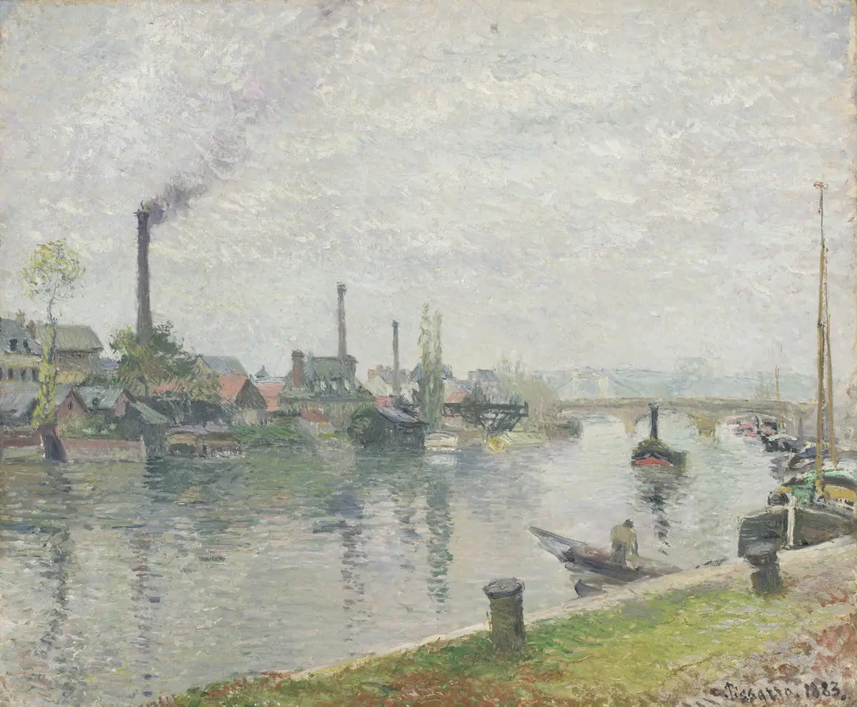 Reproduction du tableau « Île Lacroix à Rouen - Camille Pissarro » par Alpha Reproduction en peinture à l’huile