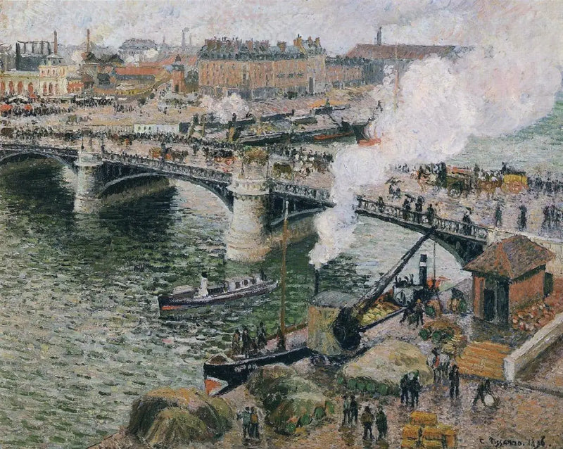Boieldieu Broen i Rouen - Camille Pissarro