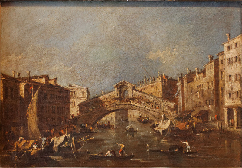 Rialto-broen i Venedig - Francesco Guardi