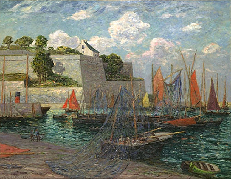 Havnen og slottet på Belle-Île - Maxime Maufra