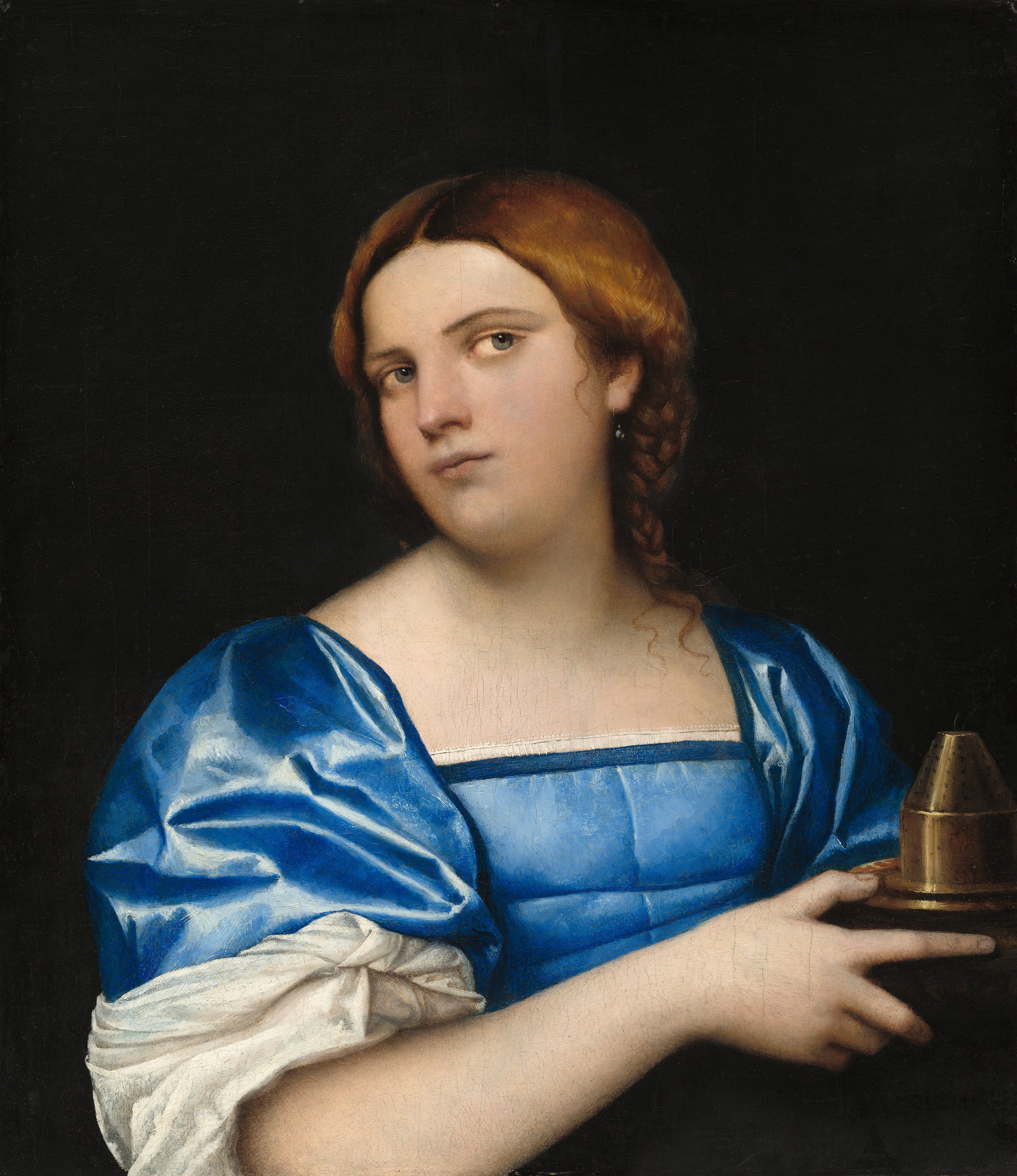 Portrait d’une jeune femme en vierge sage - Sebastiano del Piombo - Alpha Reproduction