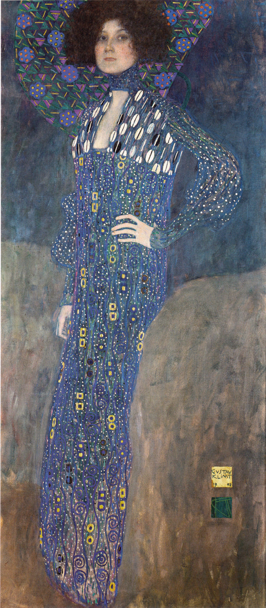 💙 Portræt af Emilie Flöge – Gustav Klimt (1902)