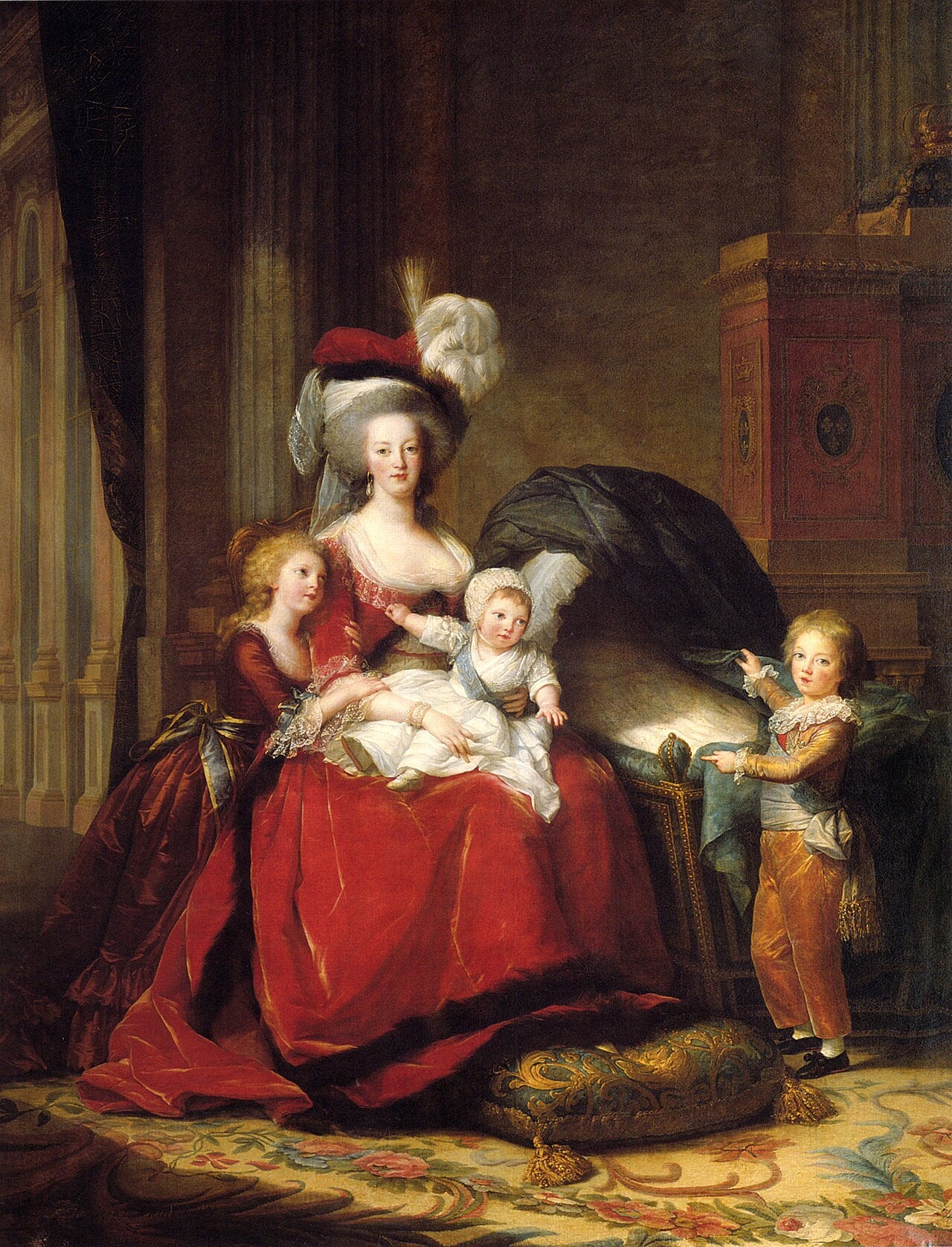 Portræt af Marie-Antoinette med hendes børn – Élisabeth Louise Vigée Le Brun (1787)