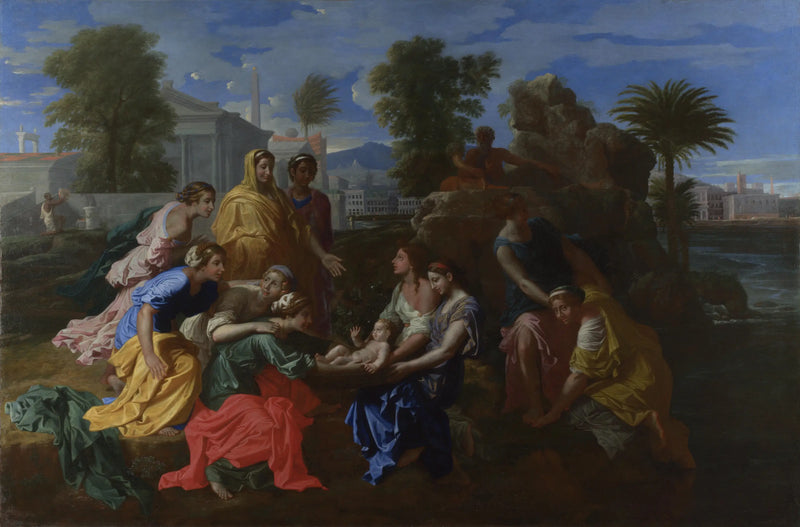 Moses reddet fra vandet - Nicolas Poussin