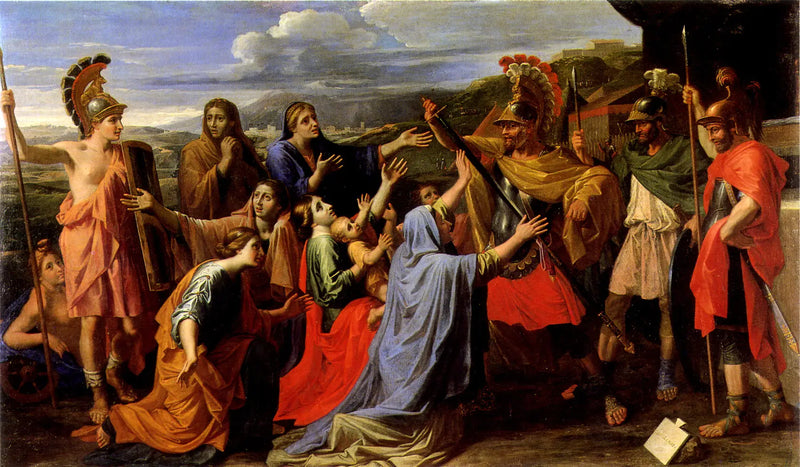Coriolan leveret af hans familie - Nicolas Poussin