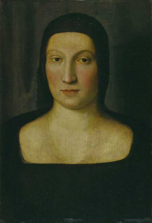 Reproduction du tableau « Portrait d'Émilie Pia de Montefeltro - Raphaël Sanzio » par Alpha Reproduction en peinture à l’huile