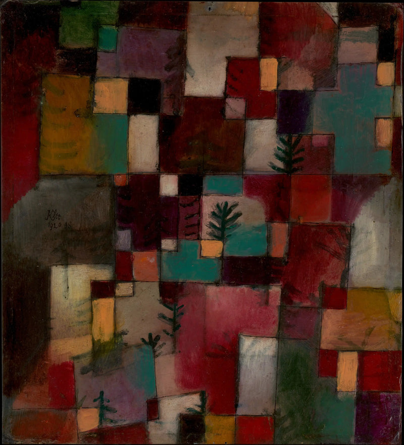 Rytmer rød-grøn og violet-gul - Paul Klee