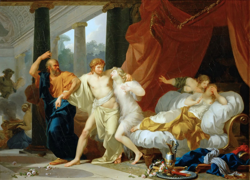 Socrate arrachant Alcibiade du sein de la volupté - Jean-Baptiste Regnault