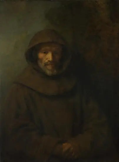 Reproduction du tableau « Un frère franciscain - Rembrandt » par Alpha Reproduction en peinture à l’huile
