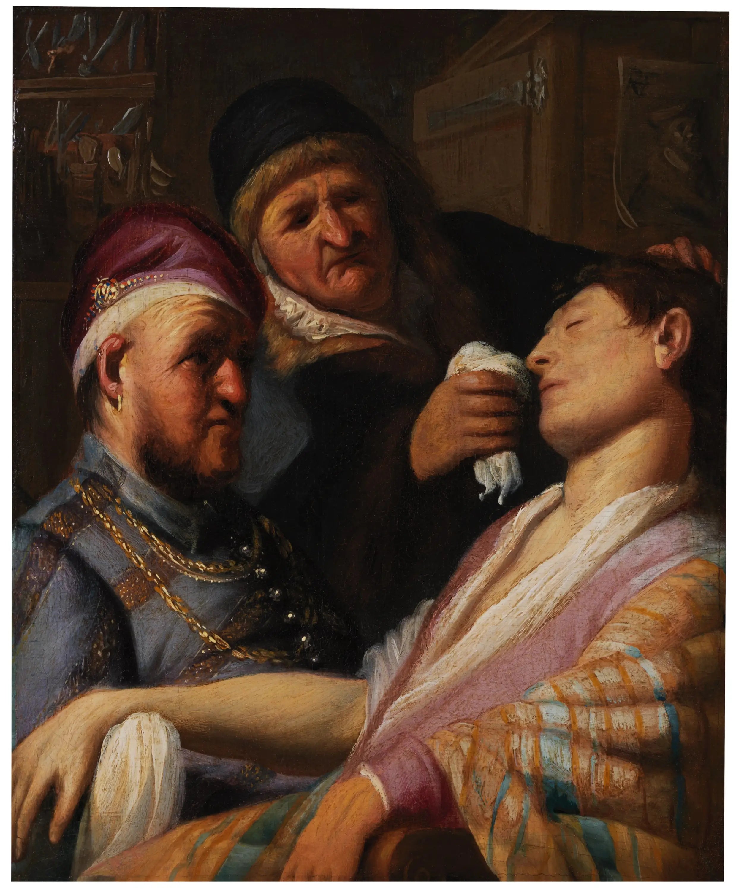 Reproduction du tableau « L'Odorat, ou le patient inconscient - Rembrandt » par Alpha Reproduction en peinture à l’huile