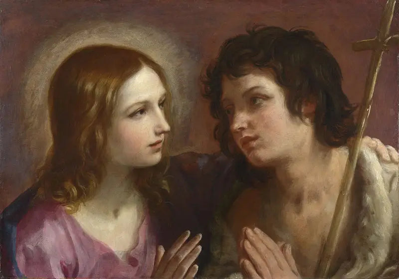 Kristus kysser Sankt Johannes Døberen - Guido Reni