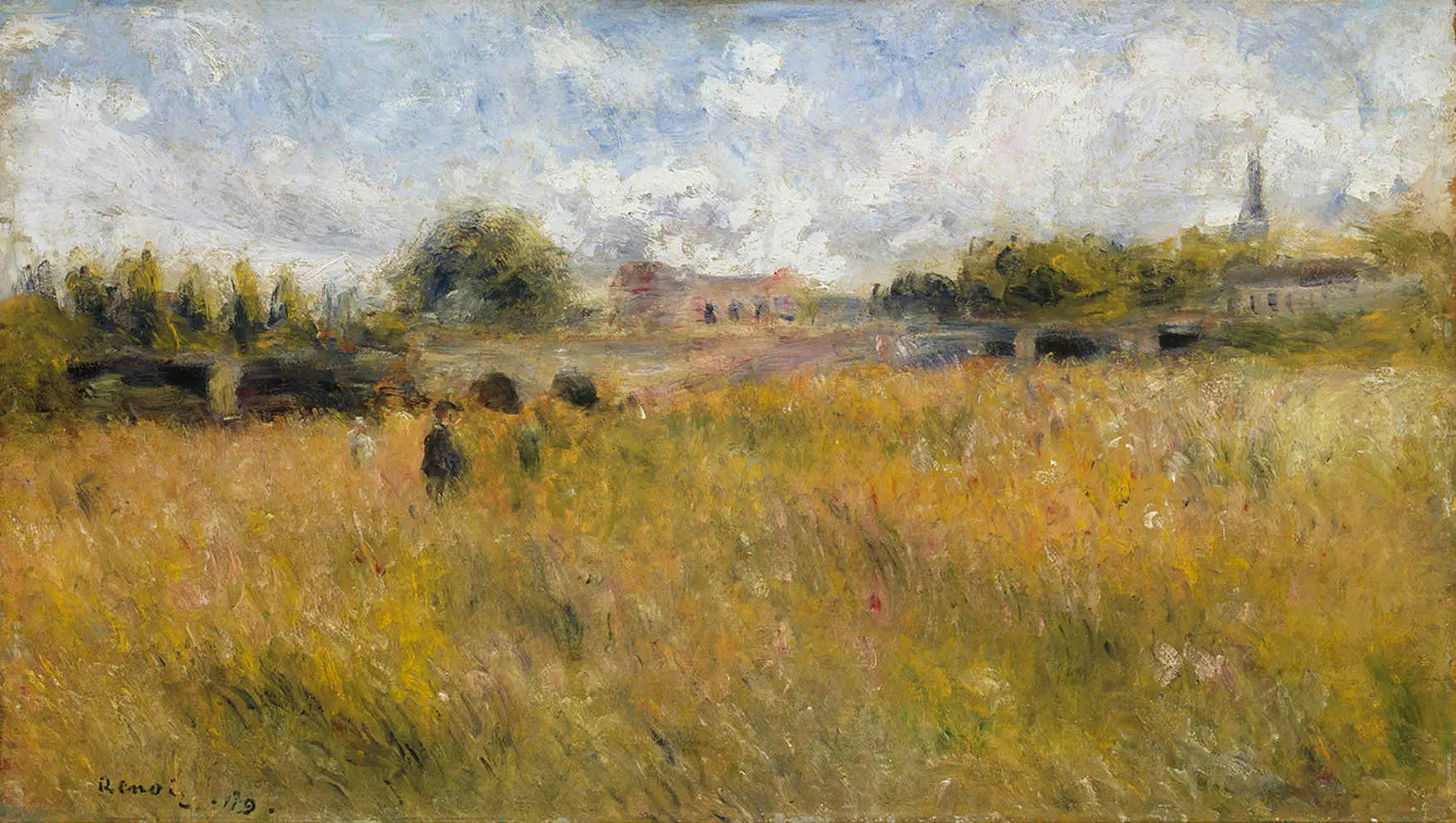 Reproduction du tableau « Paysage au bord de la Seine à Rueil - Pierre-Auguste Renoir » par Alpha Reproduction en peinture à l’huile