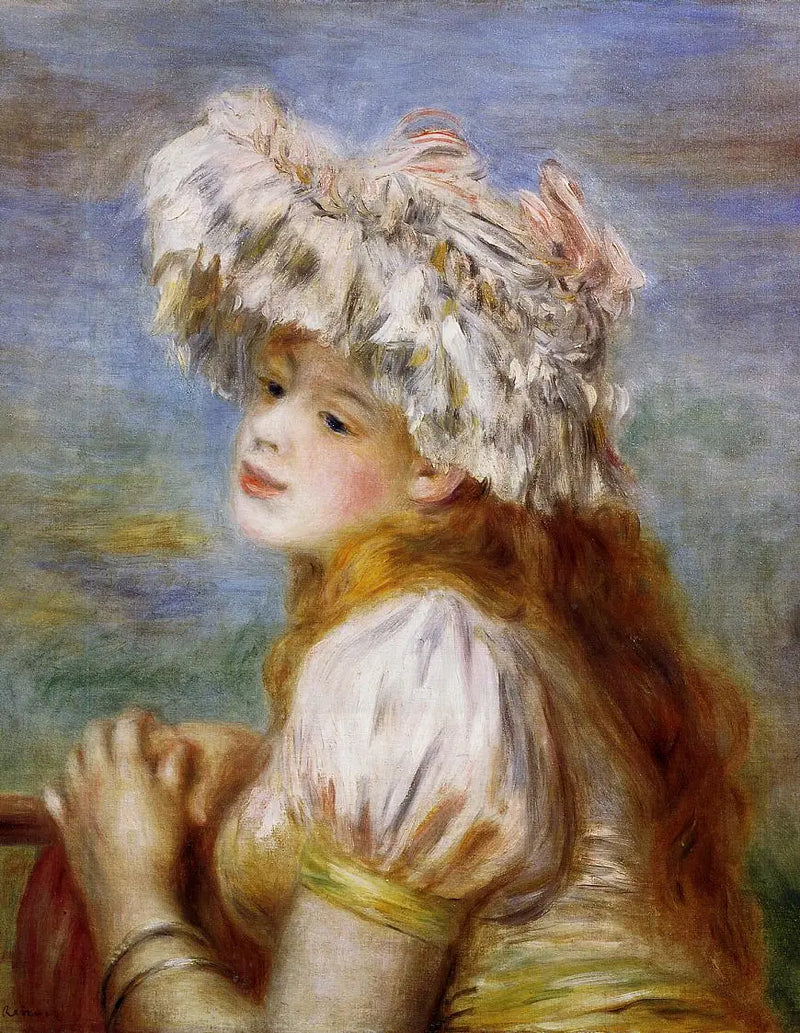 Ung Pige med Blondefrisure - Pierre-Auguste Renoir