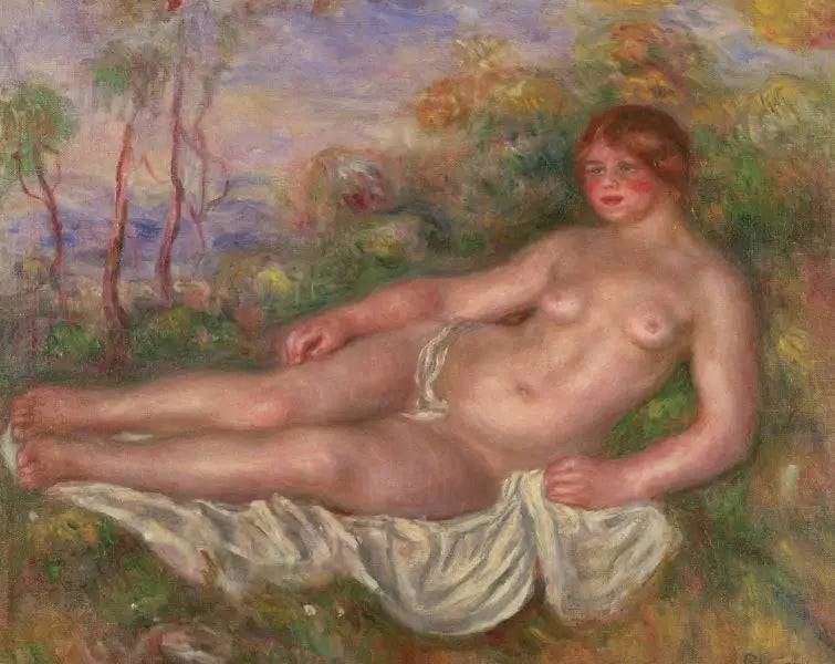 Liggede badende - Pierre-Auguste Renoir