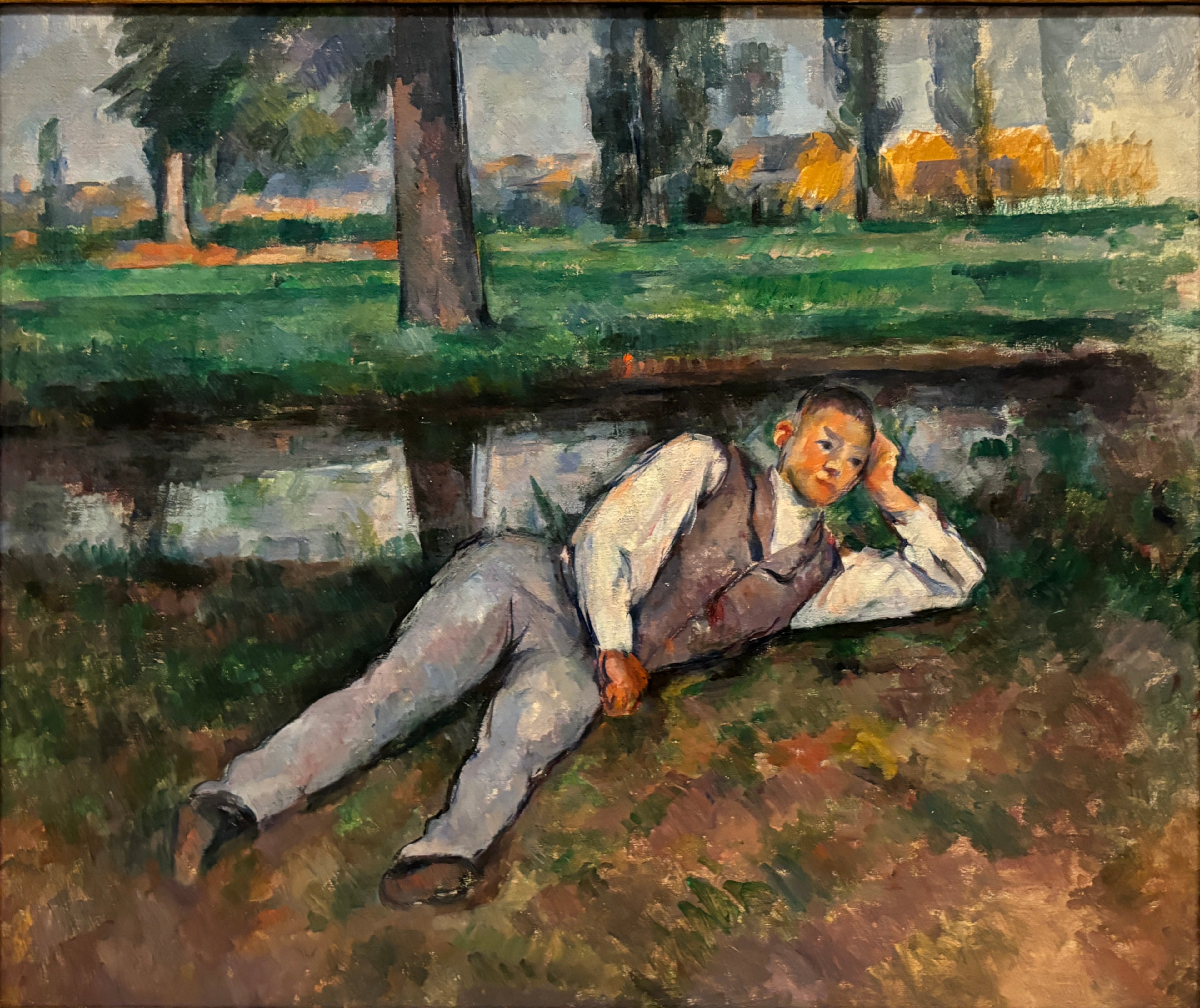 Reproduction du tableau « Garçon couché - Paul Cézanne » par Alpha Reproduction en peinture à l’huile