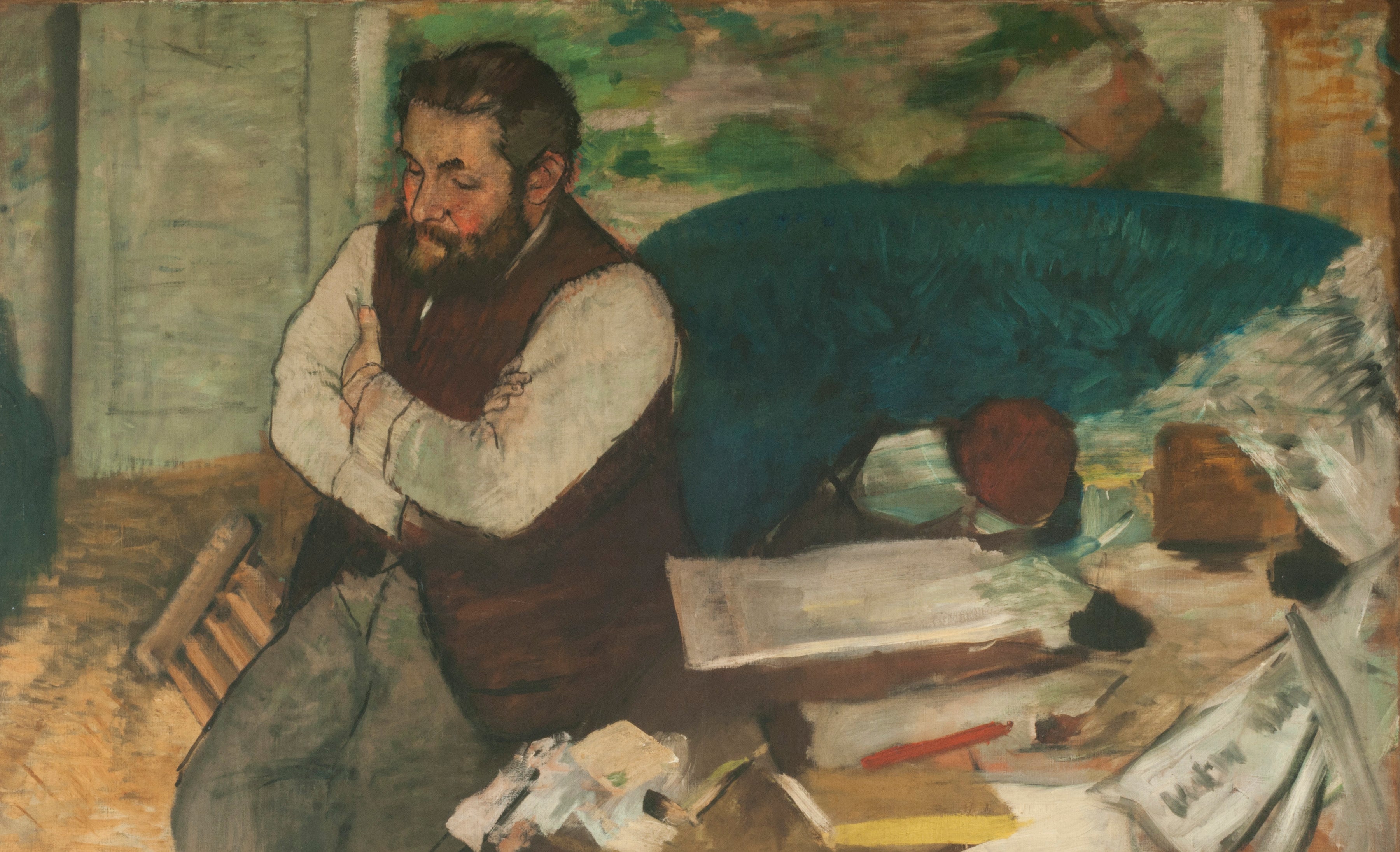 Reproduction du tableau « Portrait de Diego Martelli - Edgar Degas » par Alpha Reproduction en peinture à l’huile
