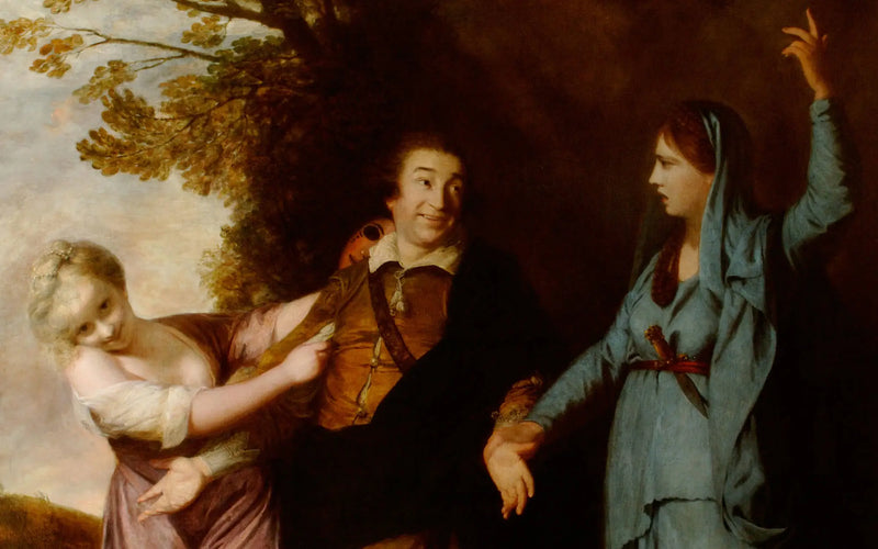 David Garrick mellem tragedie og komedie - Joshua Reynolds