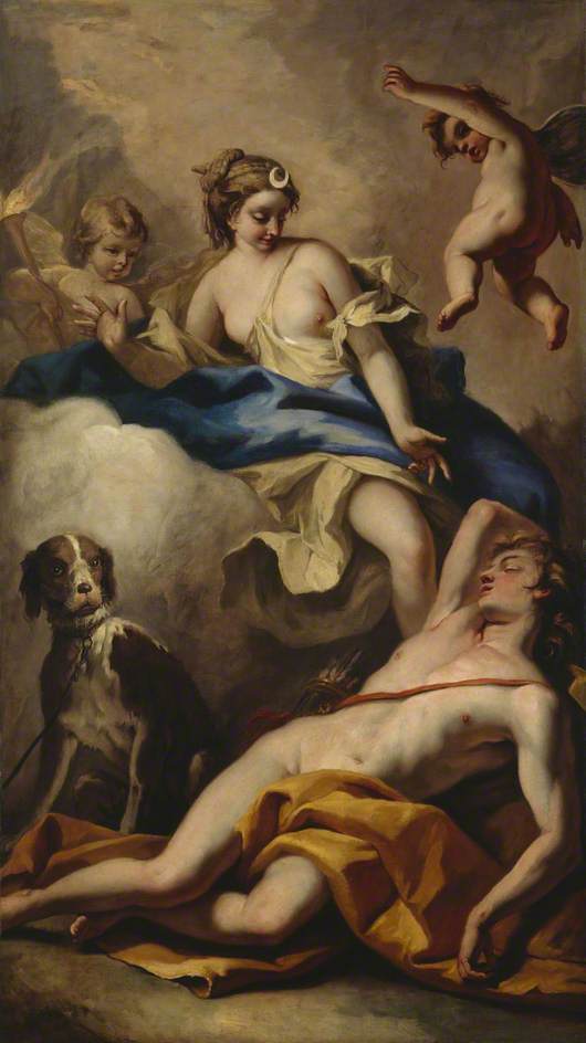 Diane og Endymion - Sebastiano Ricci