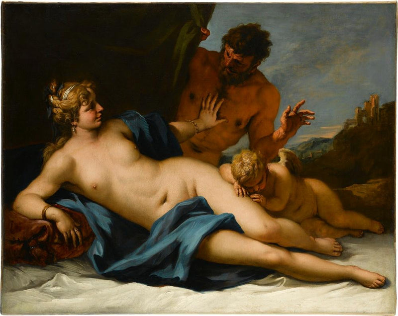 Venus bliver overrasket af en satyr - Sebastiano Ricci