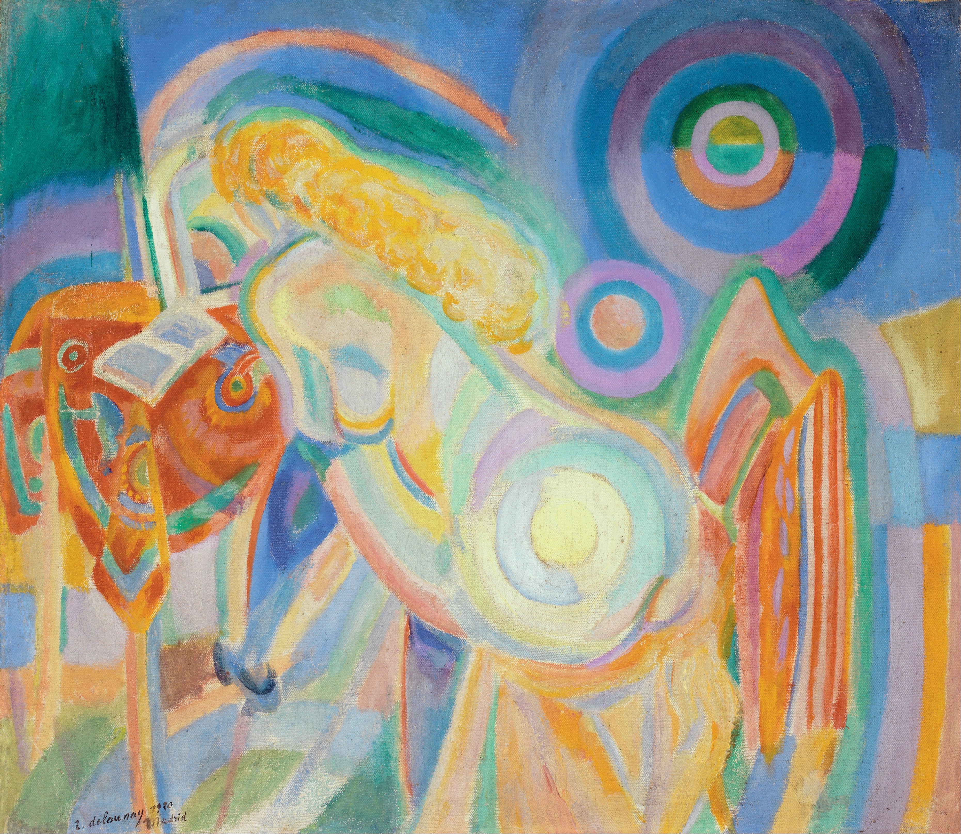 Reproduction du tableau « Femme nue lisant - Robert Delaunay » par Alpha Reproduction en peinture à l’huile