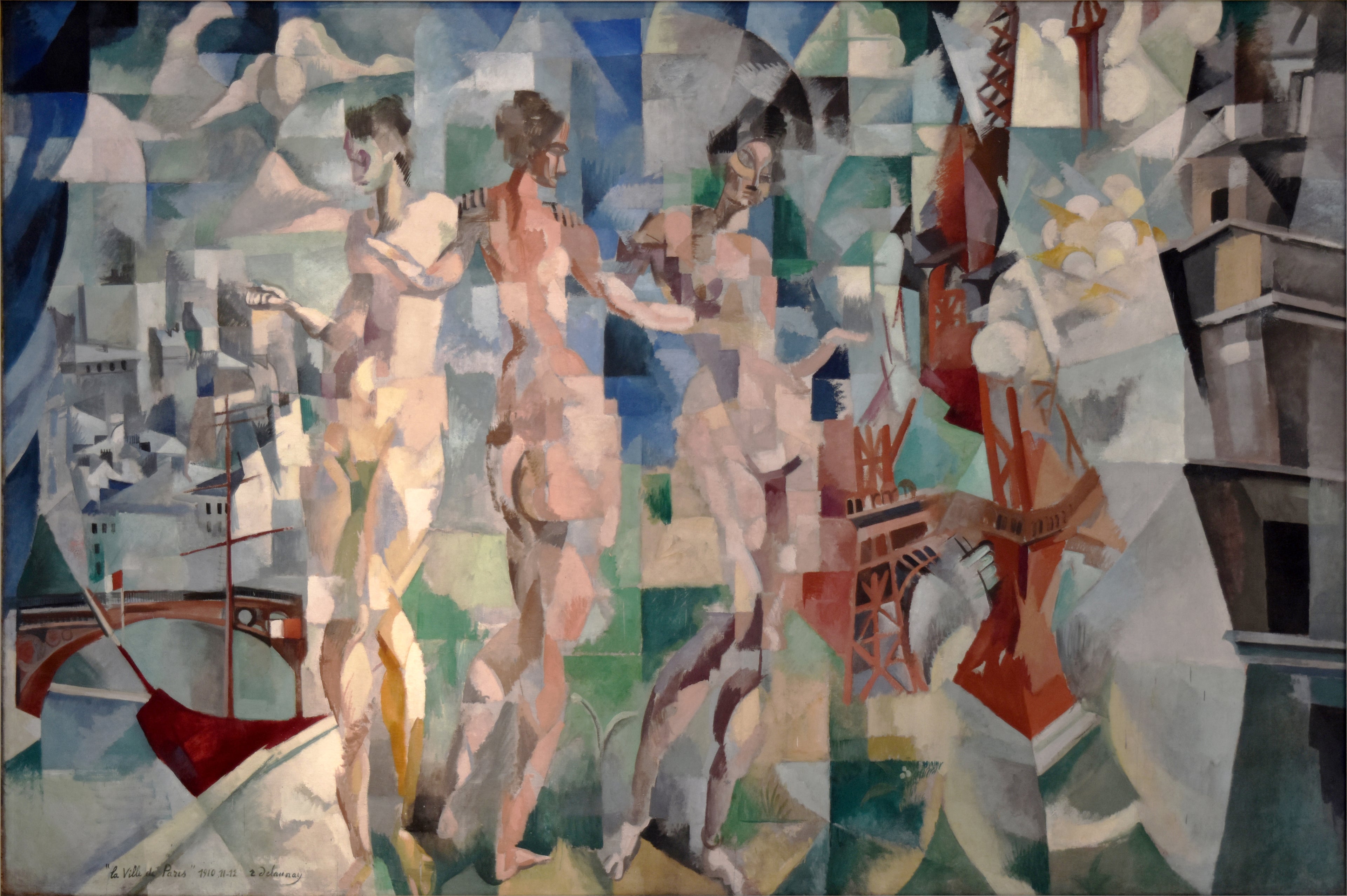 Reproduction du tableau « La Ville de Paris - Robert Delaunay » par Alpha Reproduction en peinture à l’huile