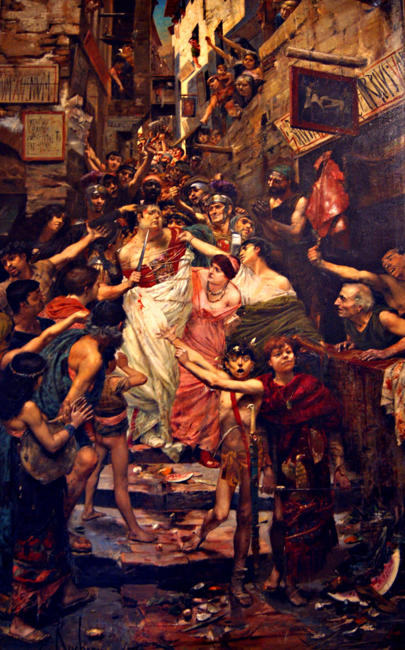 Vitellius traîné dans les rues de Rome par la population - Georges-Antoine Rochegrosse