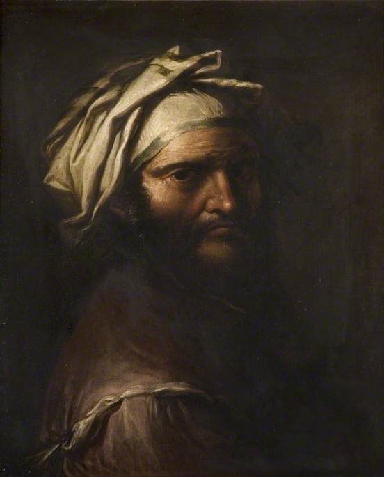 Tête d'un homme portant un turban - Salvator Rosa