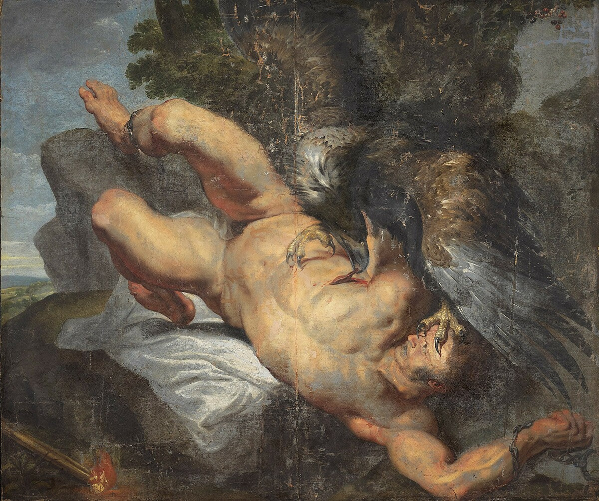 Prométhée enchaîné, avec l'aigle - Peter Paul Rubens