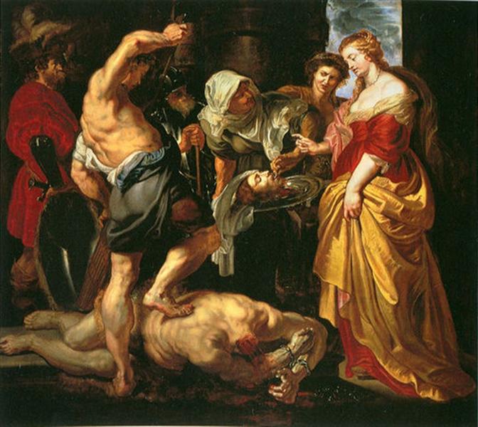 Decapitation af Jean-Baptiste under Salomés blik - Peter Paul Rubens