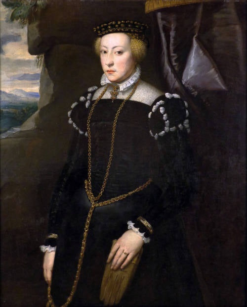 Portrait d'une dame (peut-être Éléonore, duchesse de Mantoue, d'après un maître italien) - Peter Paul Rubens