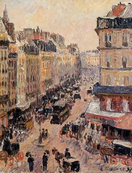 Rue Saint-Lazare, Solens Effekt - Camille Pissarro