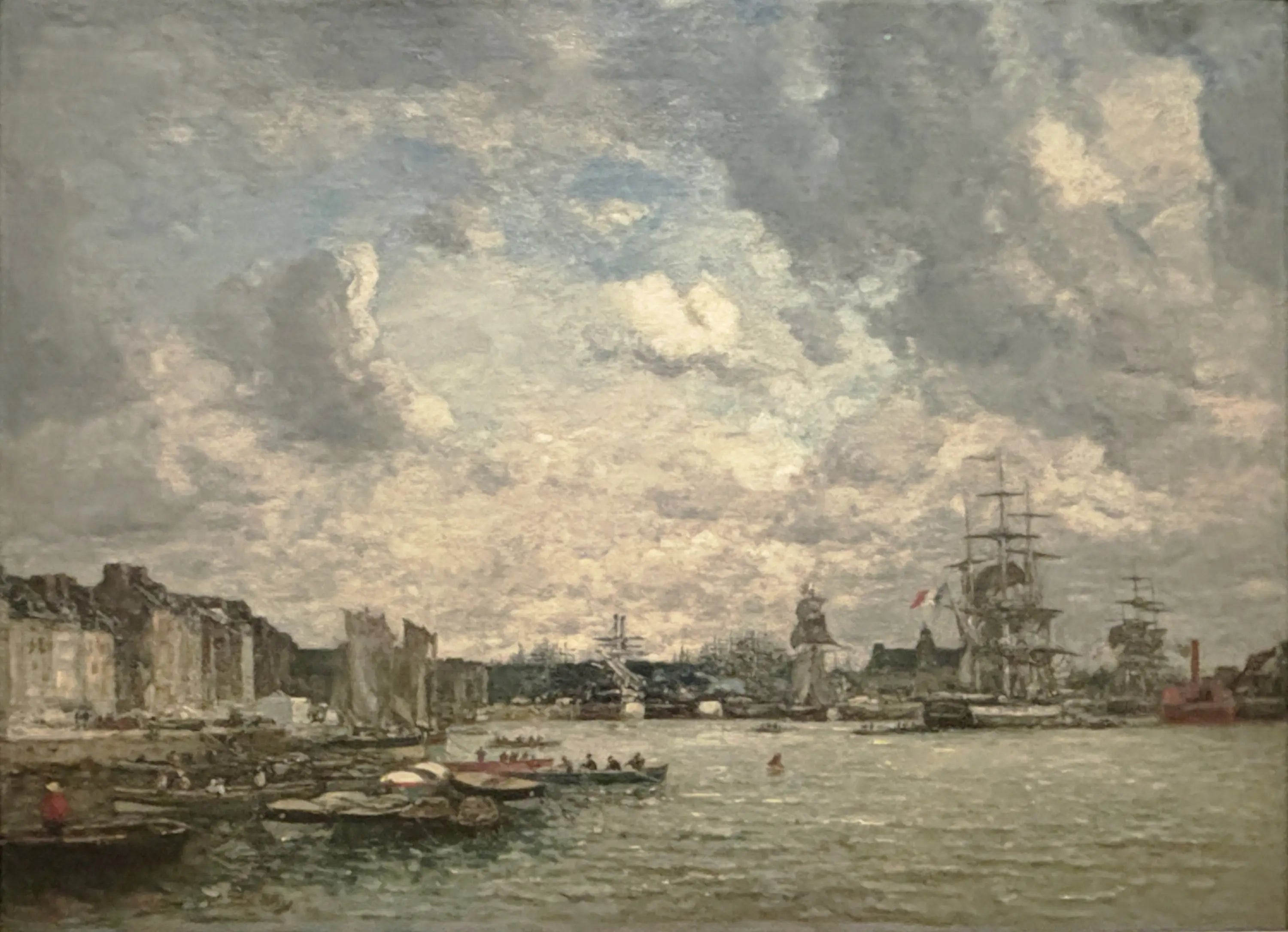 Reproduction du tableau « Le Havre. Le bassin de la Barre - Eugène Boudin » par Alpha Reproduction en peinture à l’huile