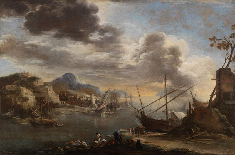 Scène de port - Salvator Rosa